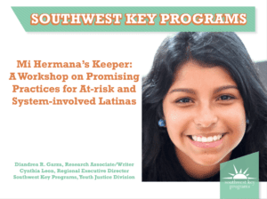 Banner on southwest key programs with a woman photo