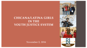 Banner on chicana latina girls in the youth justice system